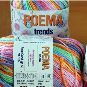 Adriafil Poema Trends - perfect 100% cotton yarn for colourful summer crochet projects