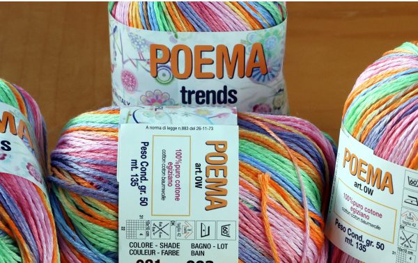 Adriafil Poema Trends - perfect 100% cotton yarn for colourful summer crochet projects