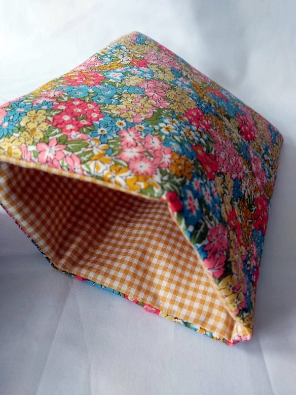 Bloom In Yellow Gingham fabric book sleeve