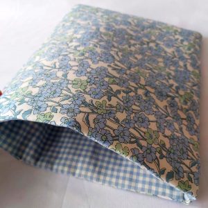 Beautiful In BlueGingham fabric book sleeve