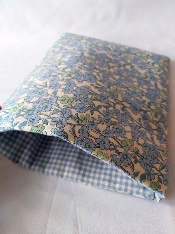 Beautiful In BlueGingham fabric book sleeve