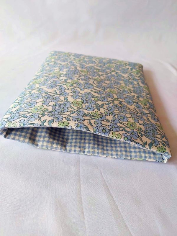 Beautiful In Blue Gingham fabric book sleeve