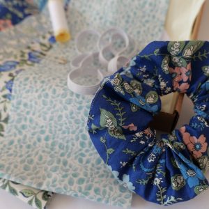 DIY Hair Scrunchies Kit - 'Beautiful In Blue'