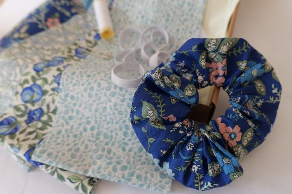 DIY Hair Scrunchies Kit - 'Beautiful In Blue'