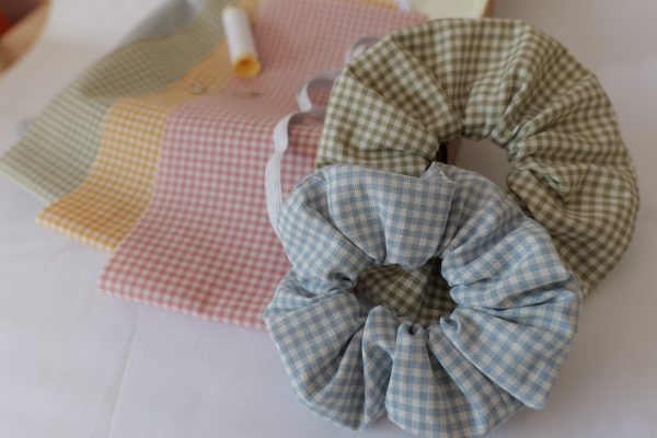 DIY Hair Scrunchies Kit - 'Gingham Heaven' - Image 5
