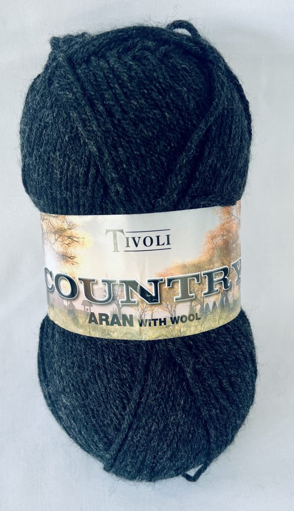 Tivoli Country Aran Wool - Black - 100 grams