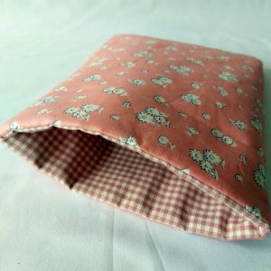 Pretty In Pink Gingham fabric book sleeve