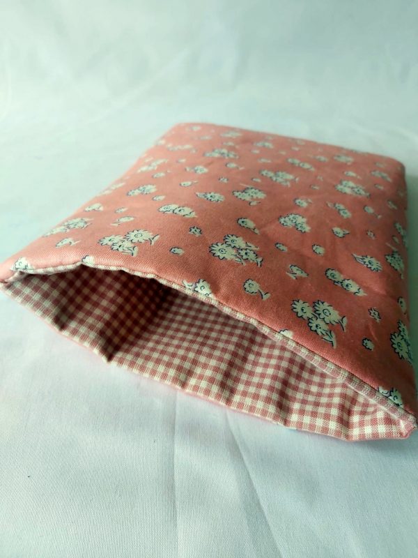 Pretty In Pink Gingham fabric book sleeve