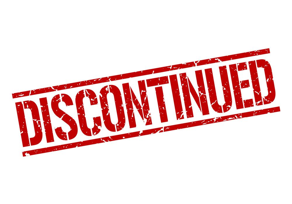 Discontinued stock - once it's gone, it's gone