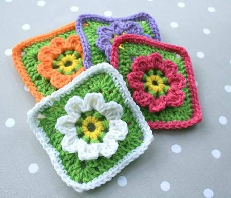 floral granny squares