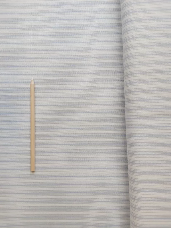 100% Cotton Blue and White Stripe design fabric