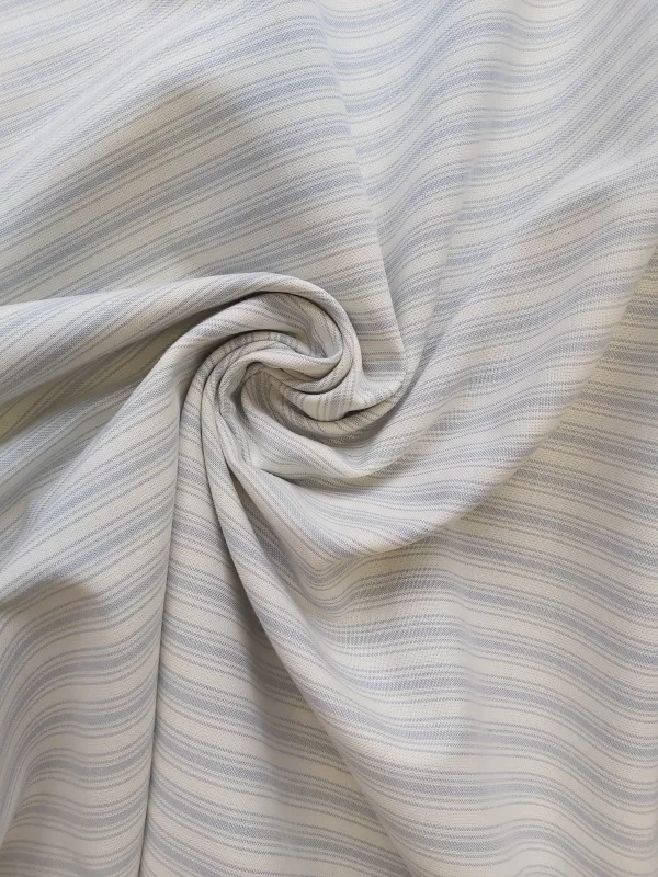100% Cotton Blue and White Stripe design fabric