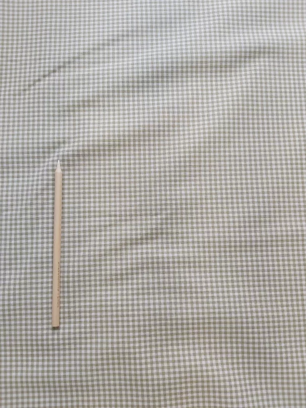 100% Cotton Green Gingham Fabric