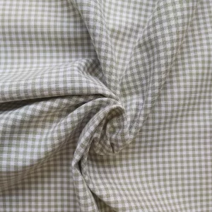 100% Cotton Green Gingham Fabric