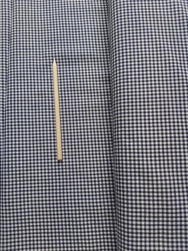 100% Cotton Navy Gingham fabric