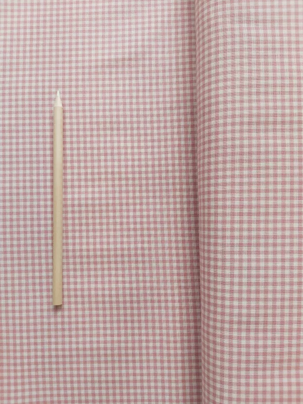 100% Cotton Pink Gingham fabric