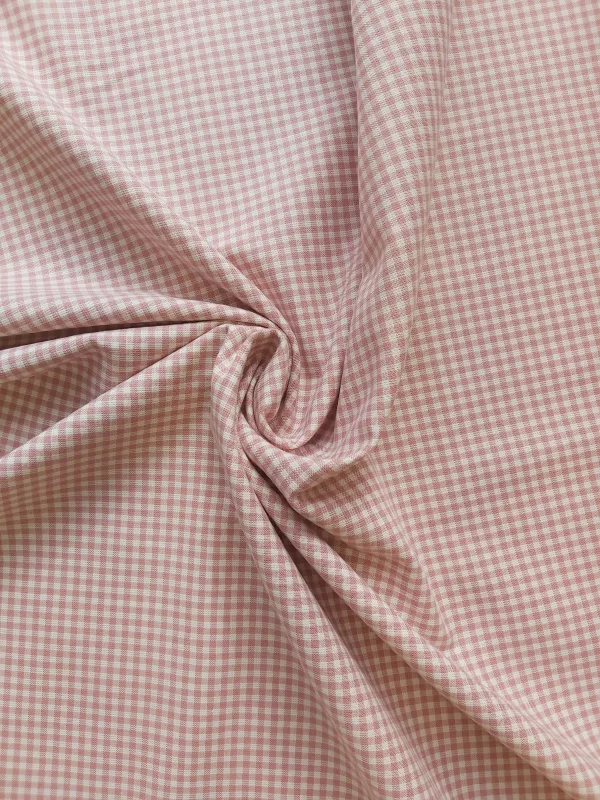 100% Cotton Pink Gingham fabric