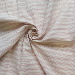 100% Cotton Pink and White Stripe fabric design