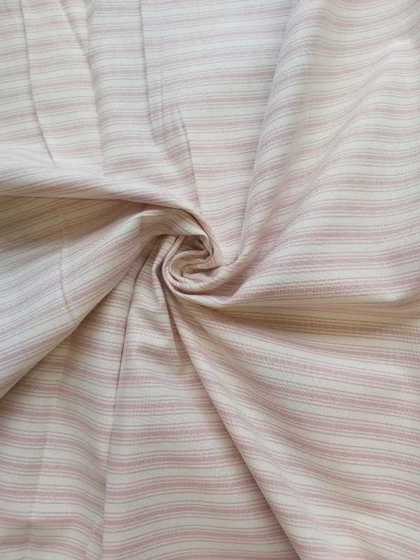 100% Cotton Pink and White Stripe fabric design