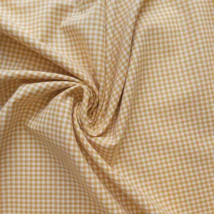 100% Cotton Yellow Gingham fabric