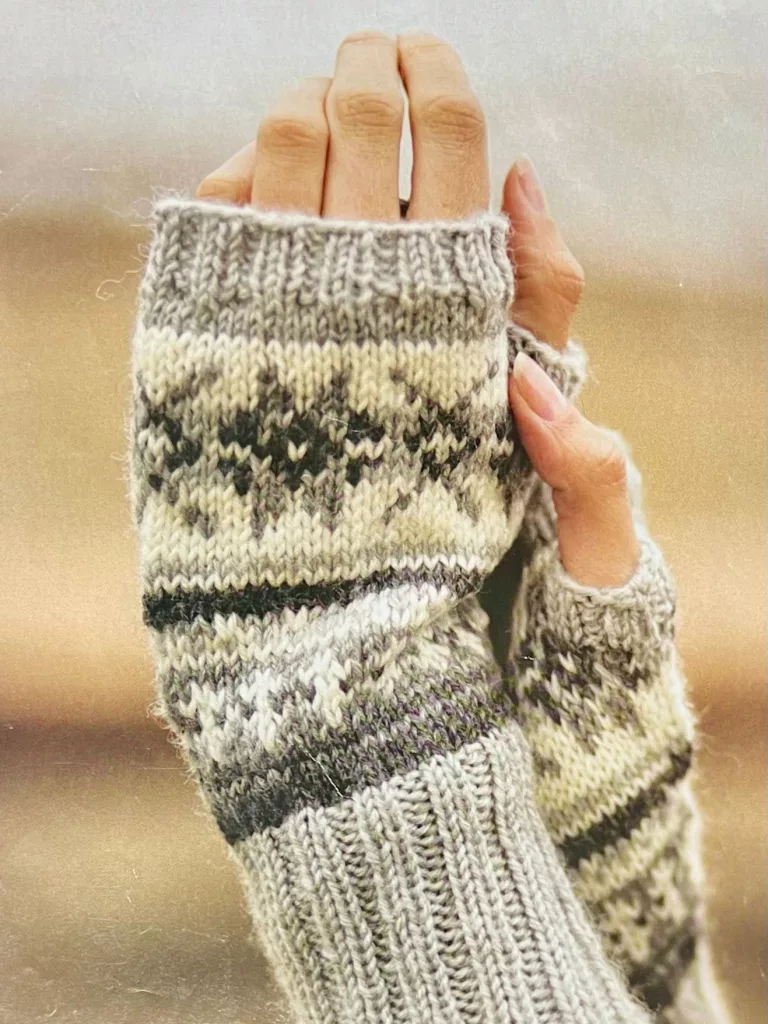 Fair Isle Mittens using Rowan Felted Tweed yarn