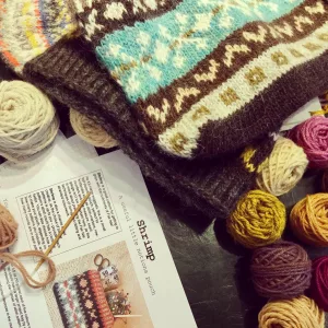 Learn to knit and create your own Fair Isle knitted pouch
