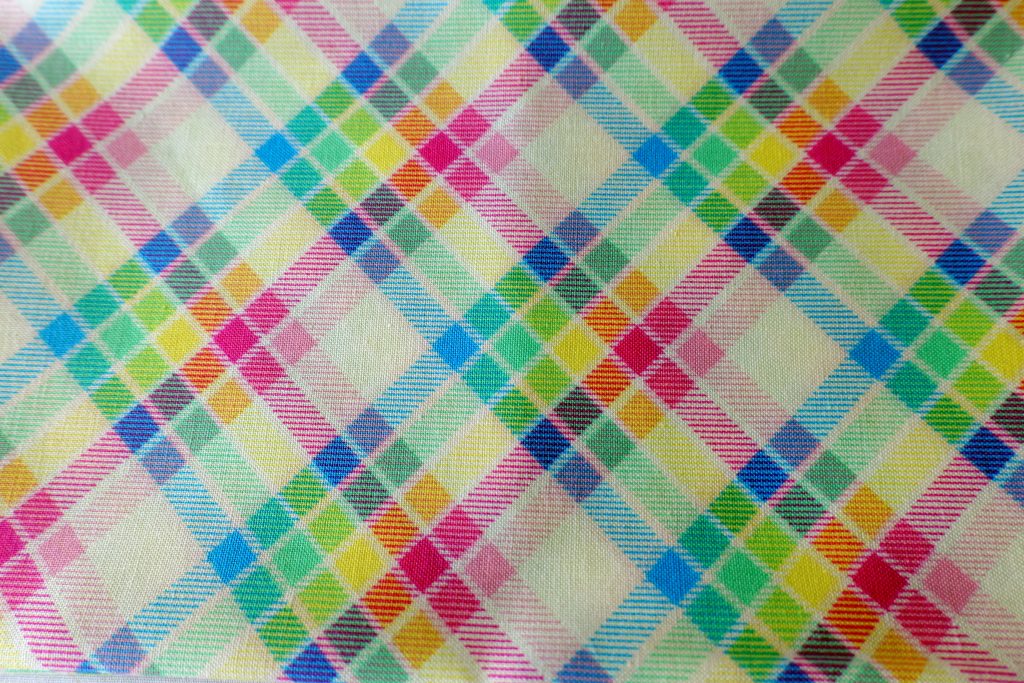 Pastel rainbow check design - Henry Glass and Co – Bunny Tails by Robert Giordano #9762