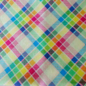 Pastel rainbow check design - Henry Glass and Co – Bunny Tails by Robert Giordano #9762