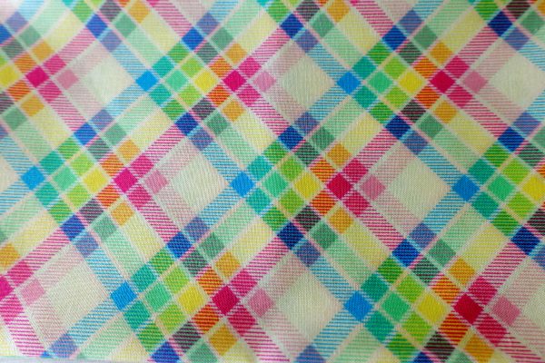 Pastel rainbow check design - Henry Glass and Co – Bunny Tails by Robert Giordano #9762