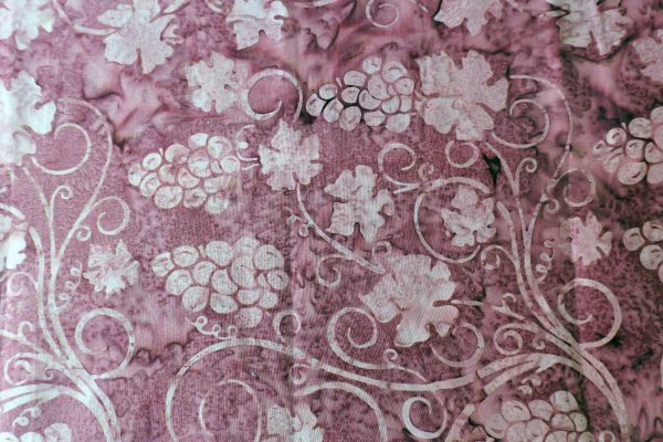 Aubergine fabric with grapevine batik design print - Hoffman Fabrics - Bali Batik Handprints – Sku 3338 507