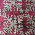 Red/Brown with a snowflake print - Hoffman Fabrics - Bali Batik Handprints