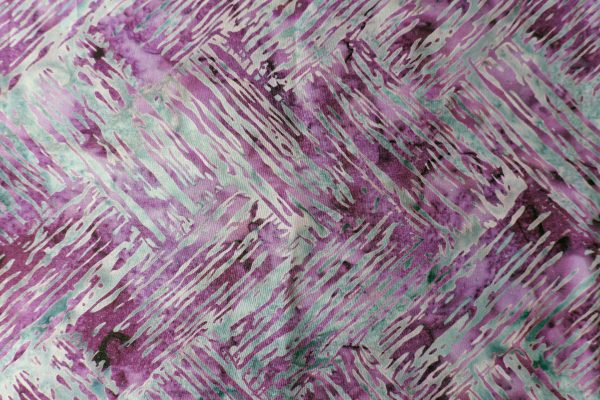 Purple and steel blue fabric with brush effect print - Hoffman Fabrics - Bali Batik Handprints – Sku 3348 528