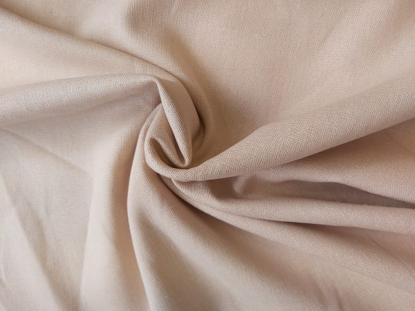 Linen Rayon blend dressmaking fabric in Pale Pink