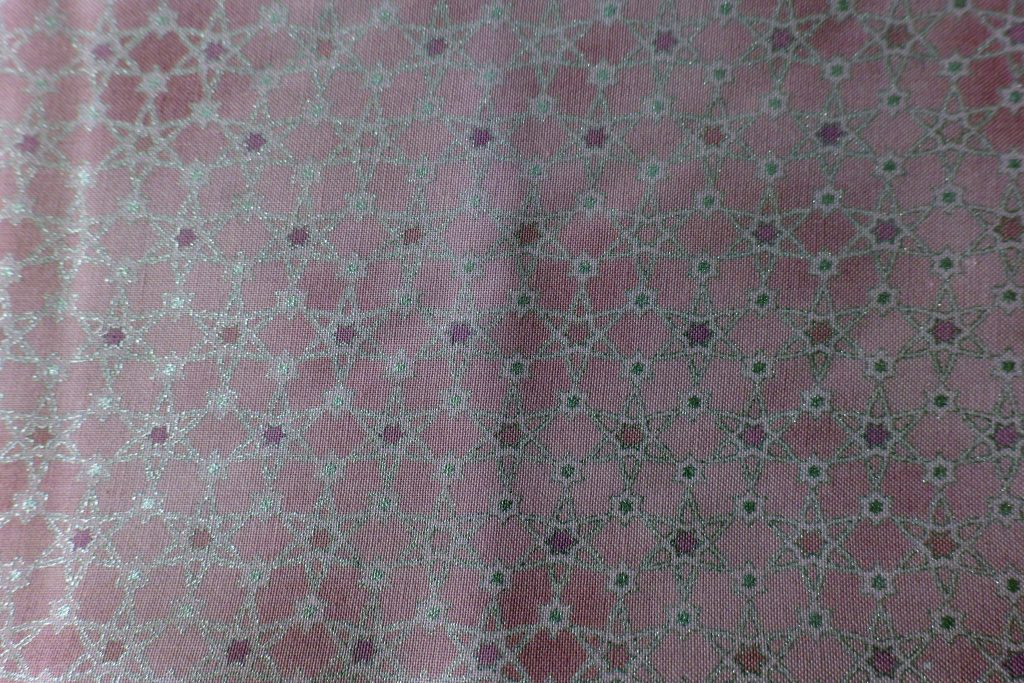 Pale lilac with a silver metallic star design - Stof Fabrics – Magical Moments collection (#17-07)