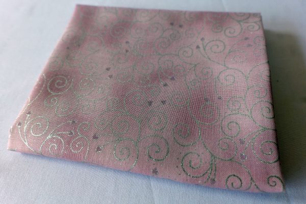 Pale lilac with a metallic silver heart print - Stof Fabrics – Magical Moments collection (#17-16)