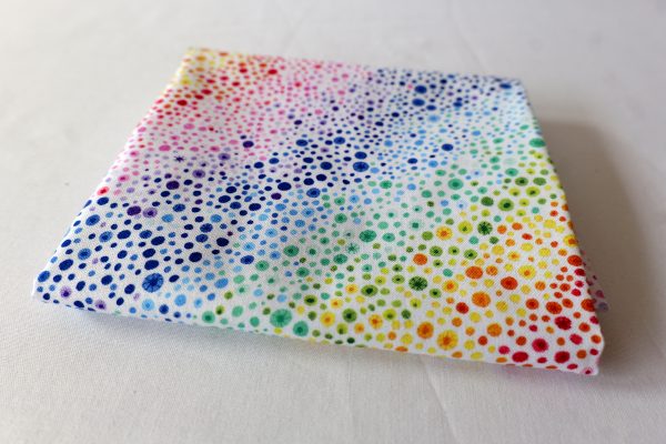 Rainbow dots on white - Wilmington Prints – Essentials Range