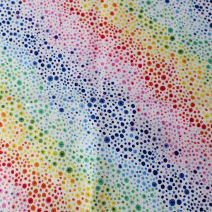 Rainbow dots on white - Wilmington Prints – Essentials Range