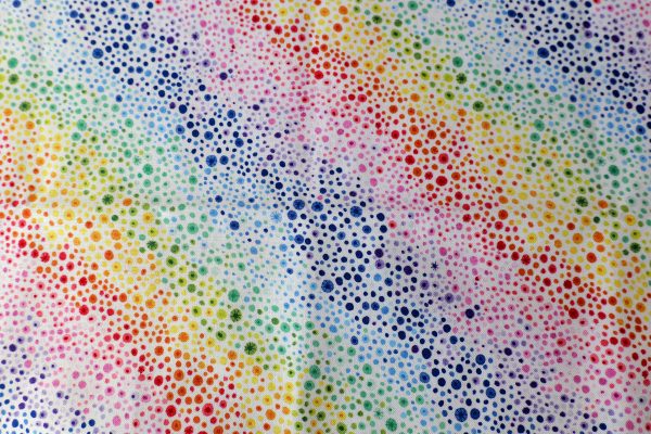Rainbow dots on white - Wilmington Prints – Essentials Range