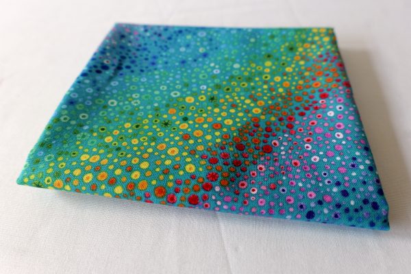 Rainbow dots on teal - Wilmington Prints – Essentials Range