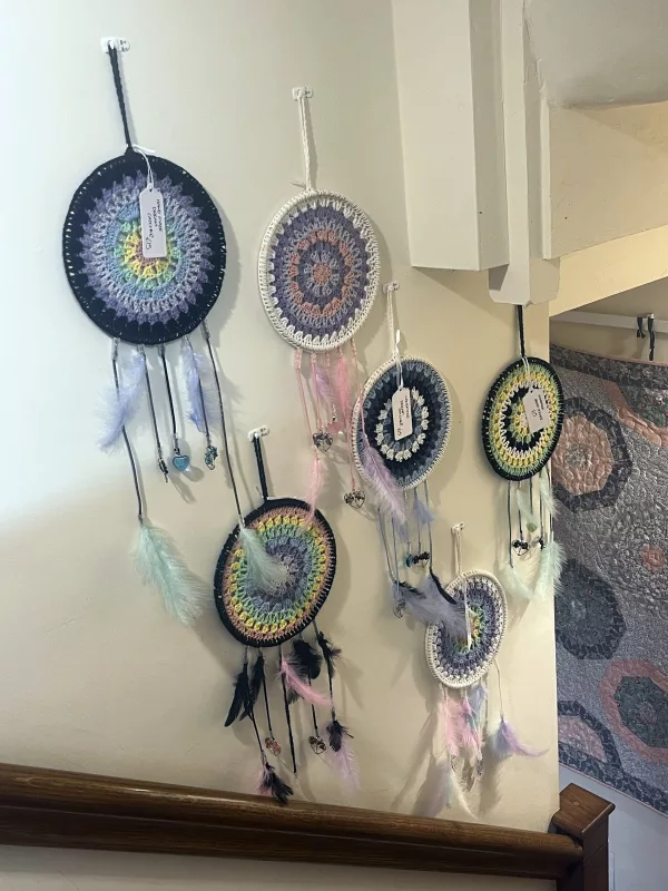 Dreamcatcher, crocheted using Sirdar Stories DK yarn
