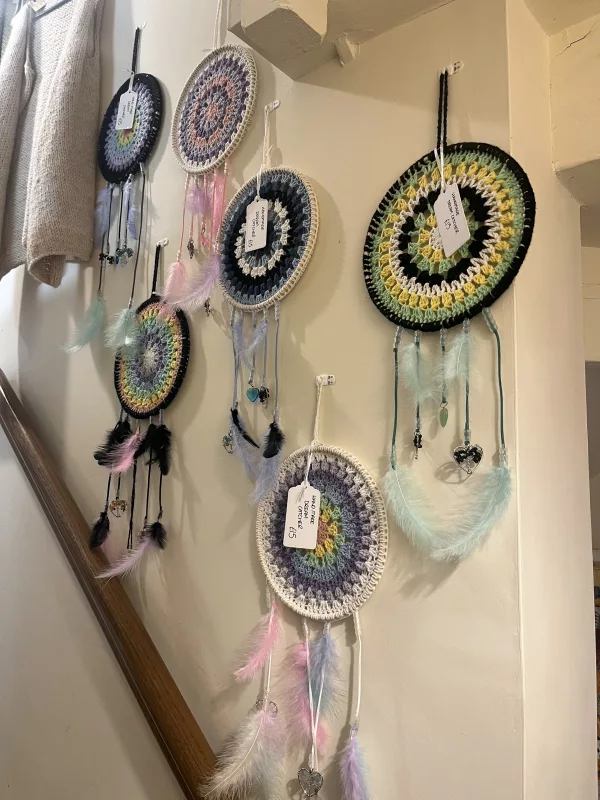 Dreamcatcher, crocheted using Sirdar Stories DK yarn