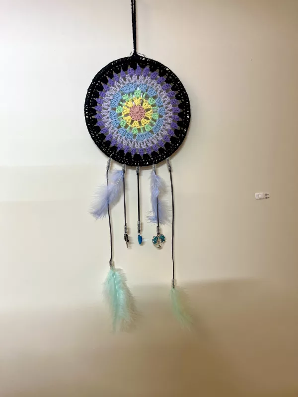 Dreamcatcher, crocheted using Sirdar Stories DK yarn