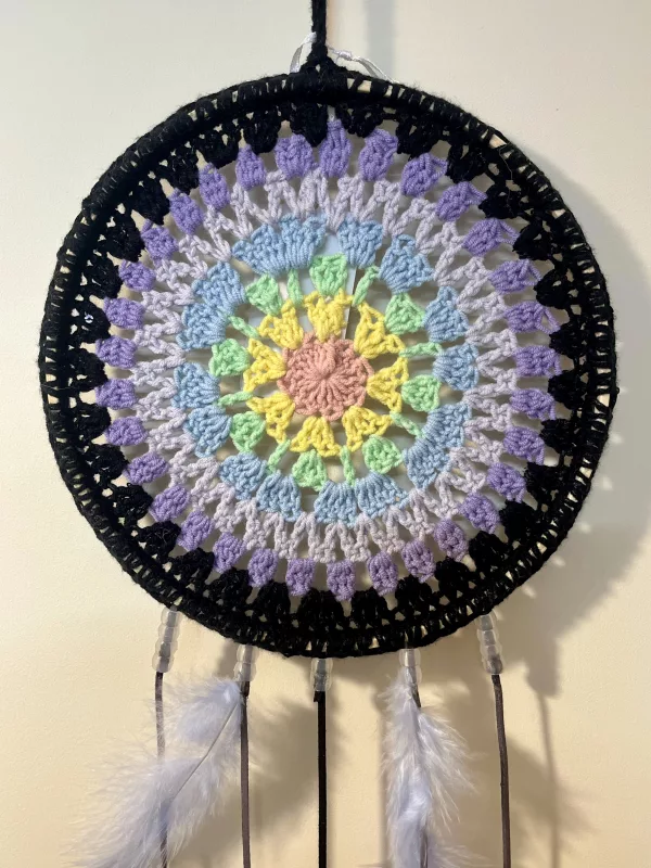 Dreamcatcher, crocheted using Sirdar Stories DK yarn