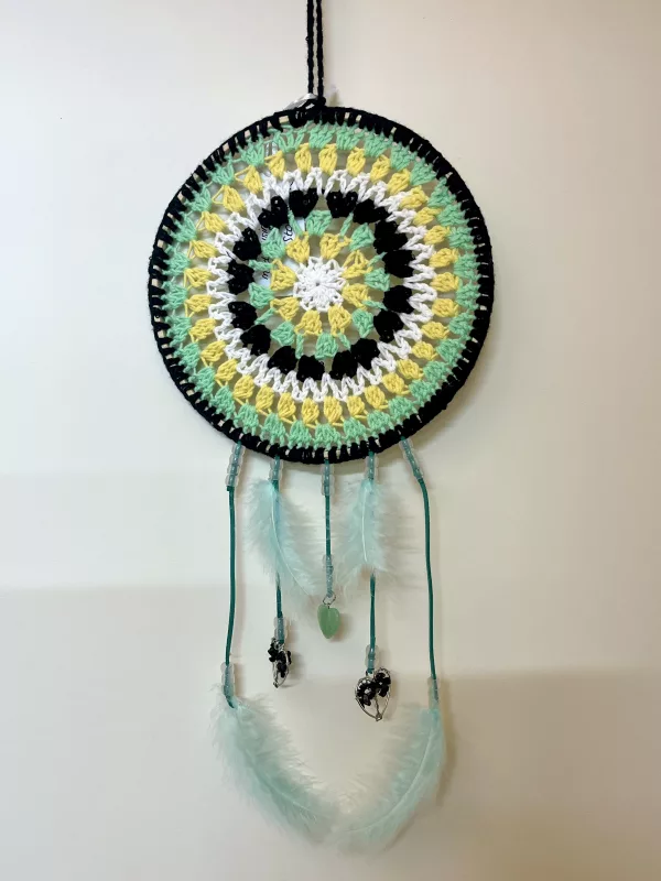 Dreamcatcher, crocheted using Sirdar Stories DK yarn
