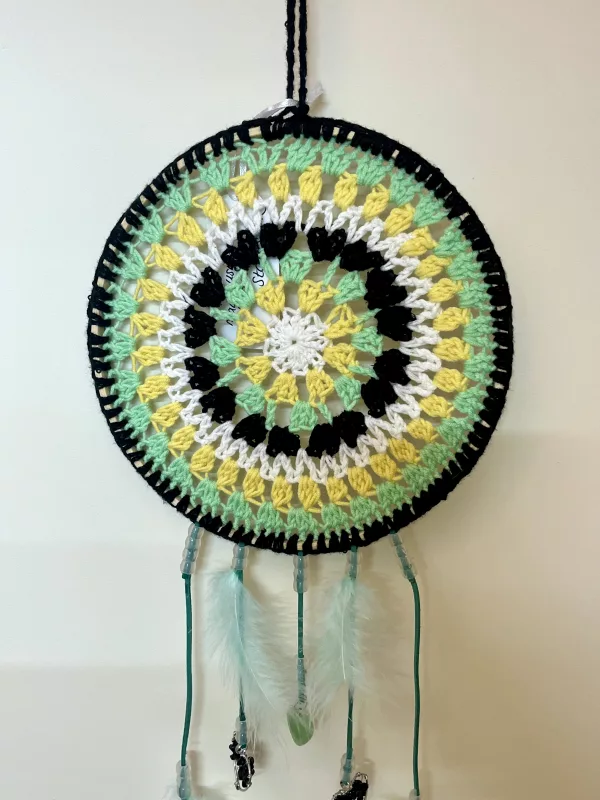 Dreamcatcher, crocheted using Sirdar Stories DK yarn