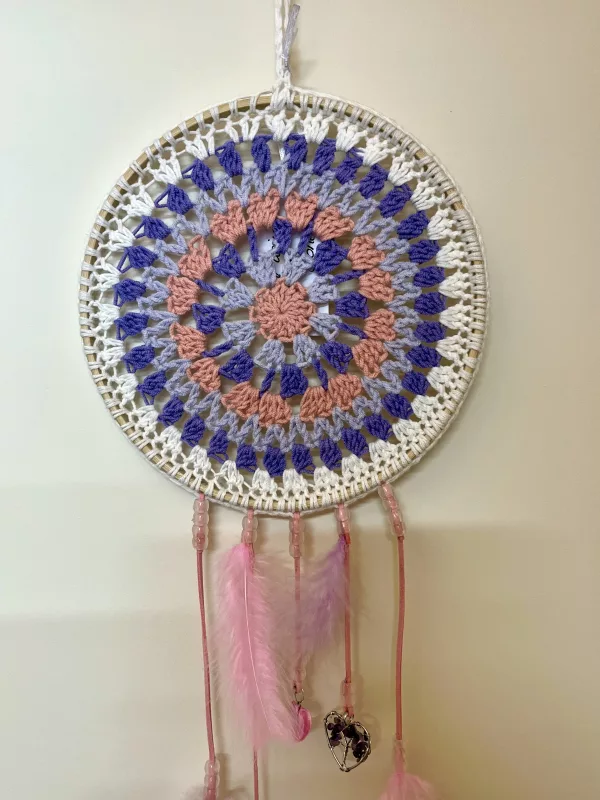 Dreamcatcher, crocheted using Sirdar Stories DK yarn
