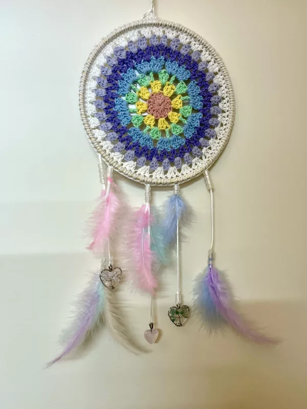 Dreamcatcher, crocheted using Sirdar Stories DK yarn