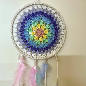 Dreamcatcher, crocheted using Sirdar Stories DK yarn