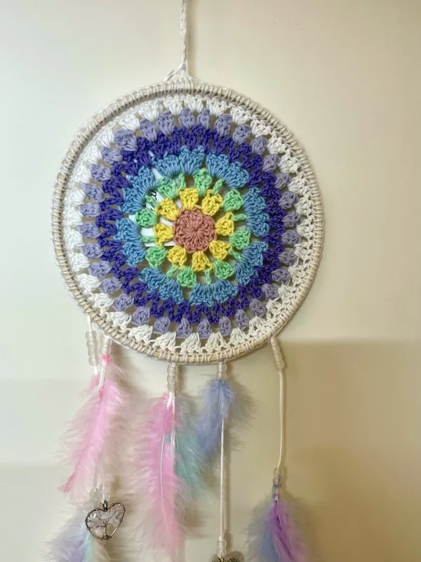 Dreamcatcher, crocheted using Sirdar Stories DK yarn