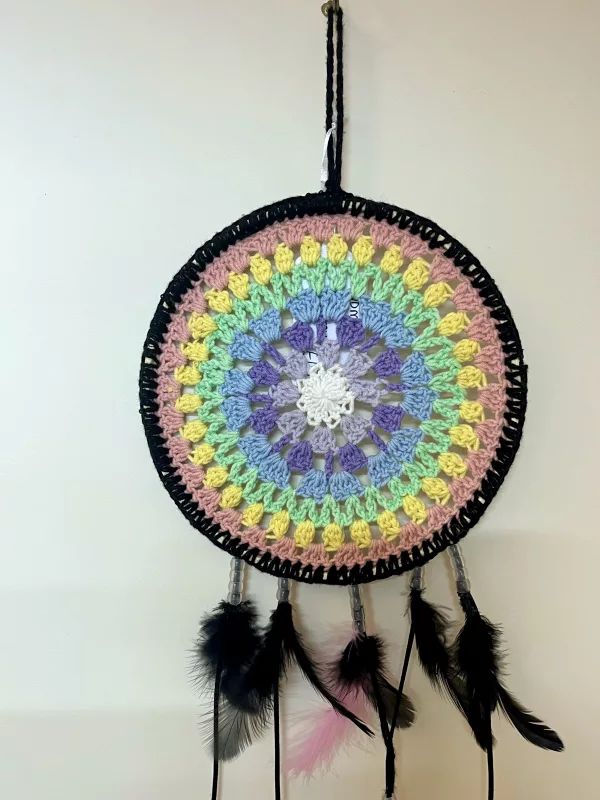 Dreamcatcher, crocheted using Sirdar Stories DK yarn